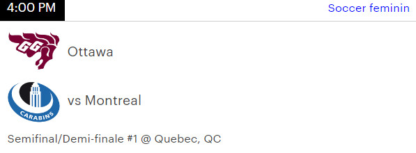 Ottawa vs Montreal